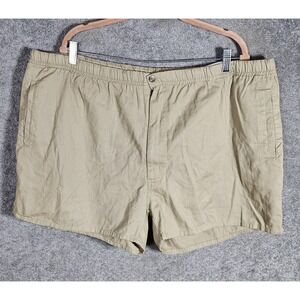 Vintage Town Craft Shorts Mens Sz XXL Beige Elastic Waist Drawstring Pockets NWT